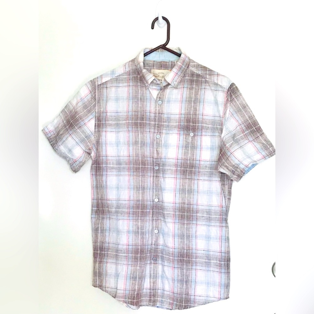 Linen blend Button-Down Shirt